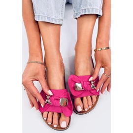 Sandal Cork flip-flops with a teddy bear Loups Fuchsia - Inello pink 1
