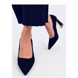 Constie Black geometric high heel pumps - Inello 2