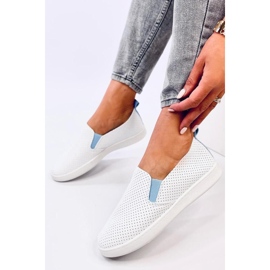 Jousse WHITE/BLUE slip-on sneakers - Inello 1