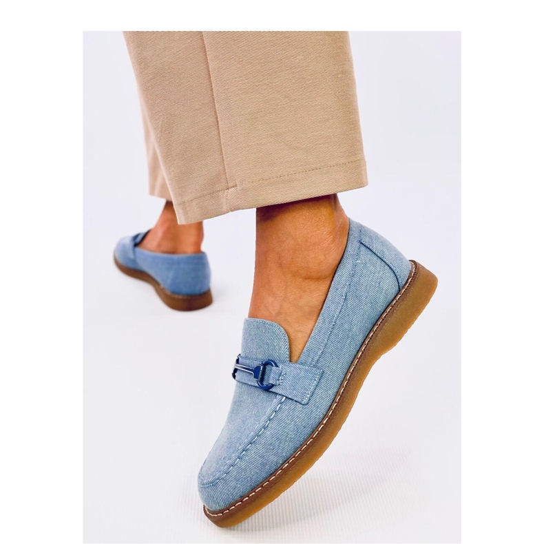 Women's suede moccasins by States Jeans - Inello blue 1