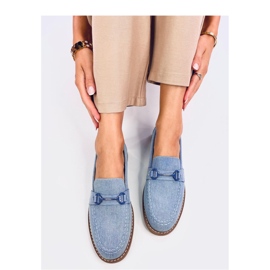 Women's suede moccasins by States Jeans - Inello blue 2