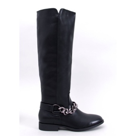 Daigle Black women's full-grain boots - Inello 1