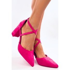 Thois Fuchsia cross-strap pumps - Inello pink 1