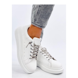 Sneakers with crystal laces Series WHITE/SILVER - Inello 1 Sneakers with crystal laces Series WHITE/SILVER - Inello 1