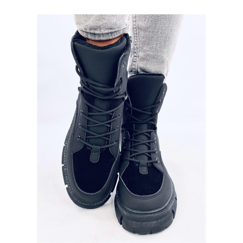 Torey Black insulated lace-up ankle boots - Inello 2
