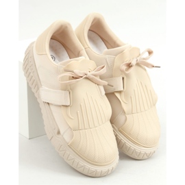 Women's beige sneakers NB513P Beige - Inello 1