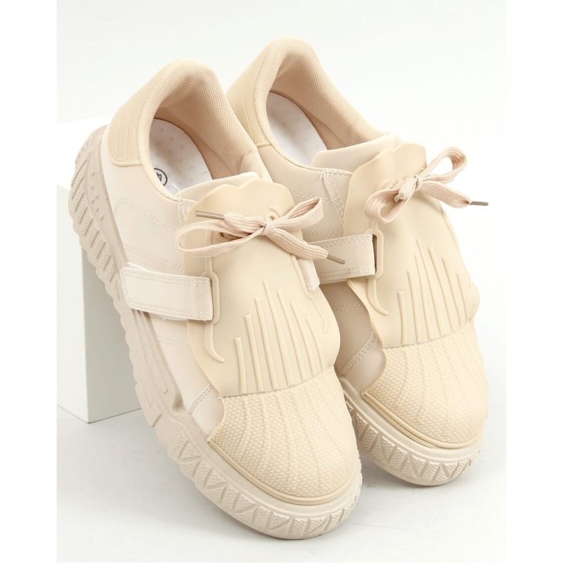 Women's beige sneakers NB513P Beige - Inello 1
