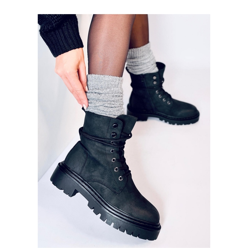 Lace-up ankle boots with Simmo Black protector - Inello 2