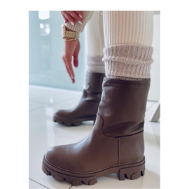 Bunton Army Green straight-cut ankle boots - Inello brown 2