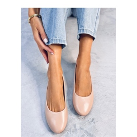 Ballet flats with leather insert Tova Beige - Inello 1
