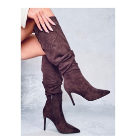 Classic high heel boots Danielle Brown - Inello 2