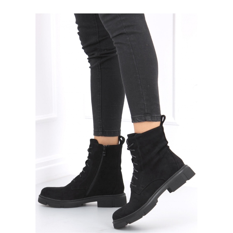 Zoe Black lace-up workers - Inello 2