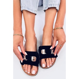 Loups Black cork flip-flops with a teddy bear - Inello 2