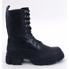 Dart Black bovver boots lace-up - Inello 1