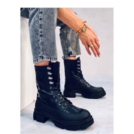 Dart Black bovver boots lace-up - Inello 2