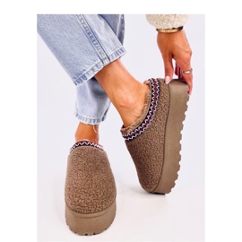 Lamb Khaki short snow boots with sheepskin - Inello brown 1