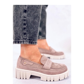 Chandra Khaki platform loafers - Inello violet 2