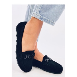 Trabei Black suede women's moccasins - Inello 1