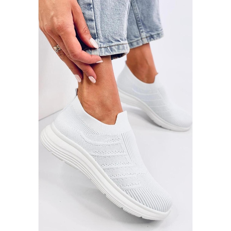 Groppi White slip-on sock shoes - Inello 1