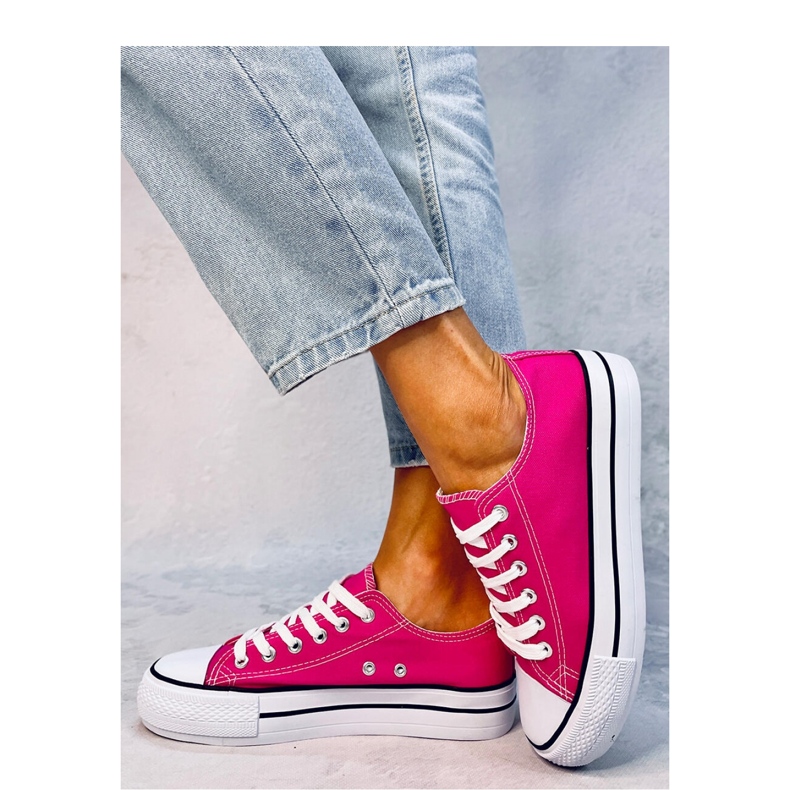 Classic women's sneakers Fargis Fuchsia - Inello pink 1