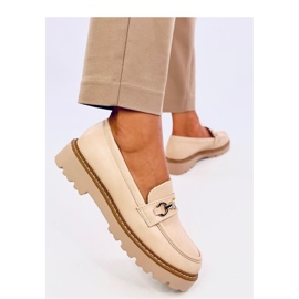 Nivetti Beige platform loafers - Inello 1