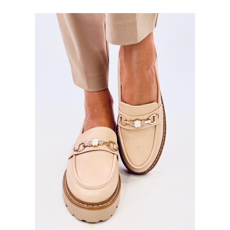 Nivetti Beige platform loafers - Inello 2