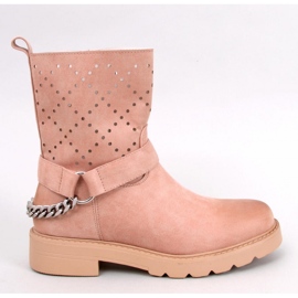 Issey Khaki openwork ankle boots - Inello beige 1