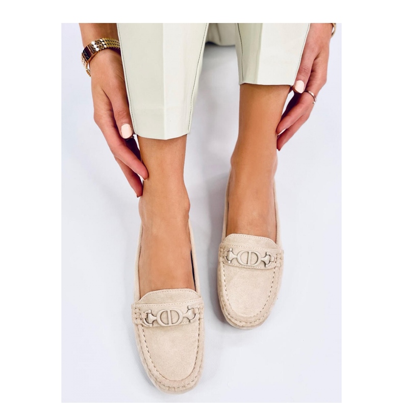 Trabei Beige women's suede moccasins - Inello 1