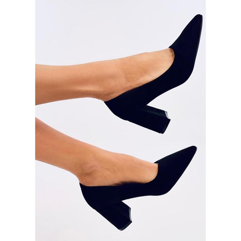 Clairay Black wide-heeled pumps - Inello 2