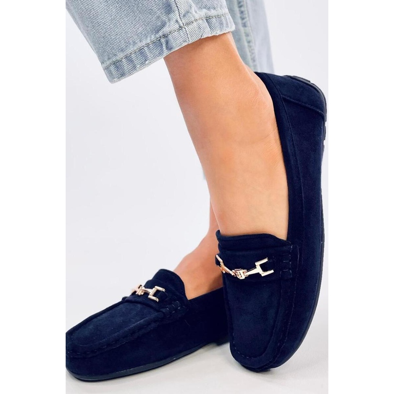 Women's suede moccasins Sourd Navy - Inello 2