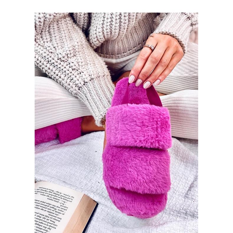 Rhodes Fuchsia women's slippers with elastic band - Inello pink 1