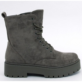 Burse Green lace-up platform ankle boots - Inello 1