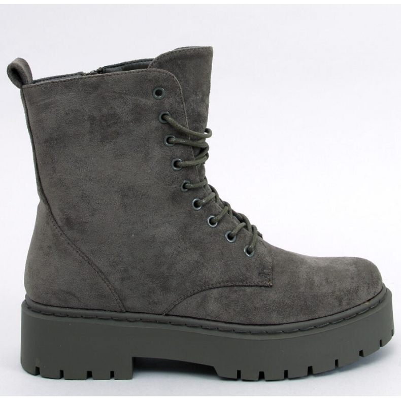 Burse Green lace-up platform ankle boots - Inello 1