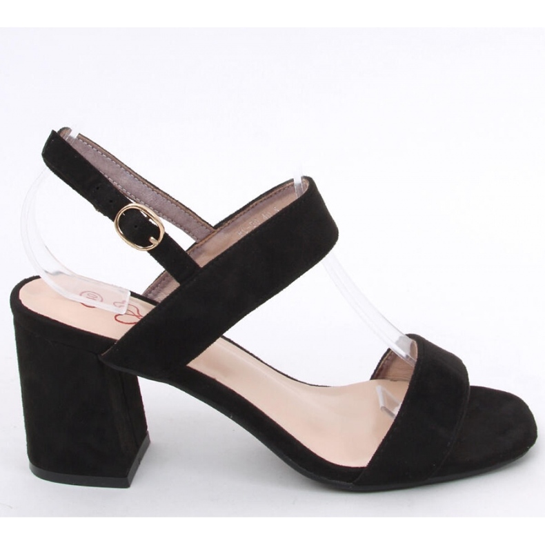 Peony Black high-heeled sandals - Inello 1