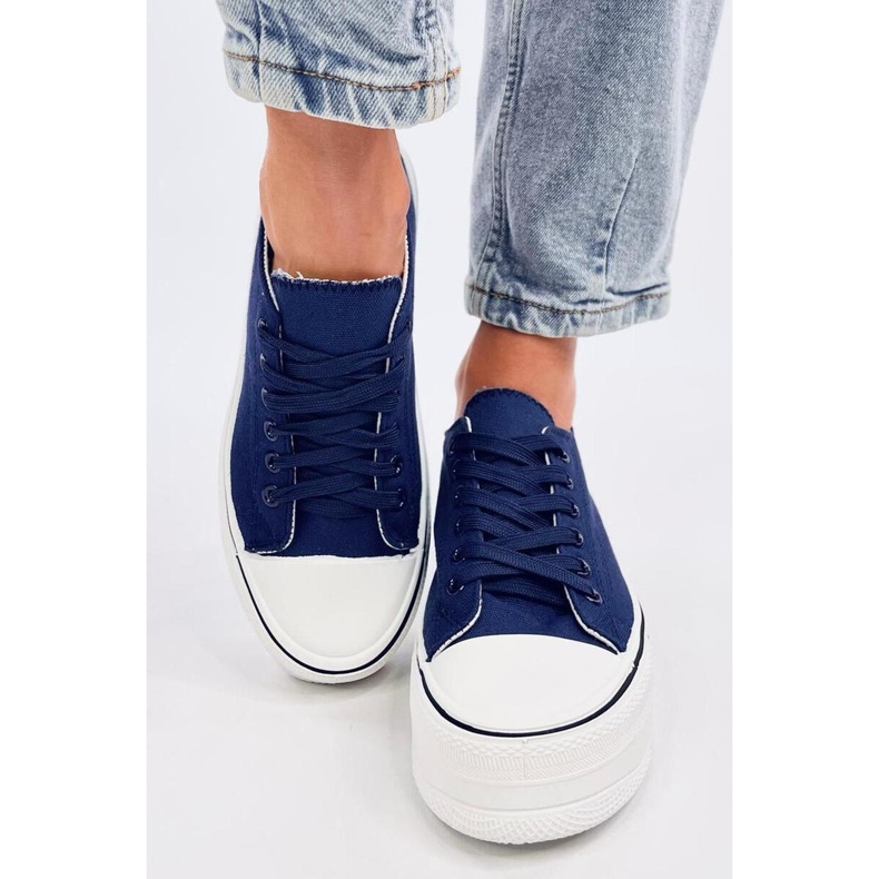 Loic Navy high-soled sneakers - Inello 1