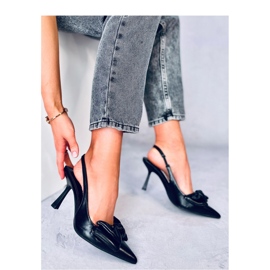 Deluna Black open heel stilettos - Inello 2