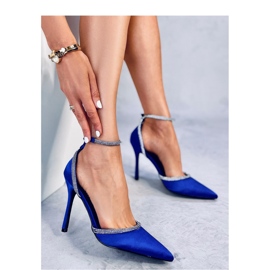 Conway Blue stiletto pumps with rhinestones - Inello 1
