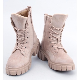 Kelis Beige lace-up ankle boots - Inello 1 Kelis Beige lace-up ankle boots - Inello 1