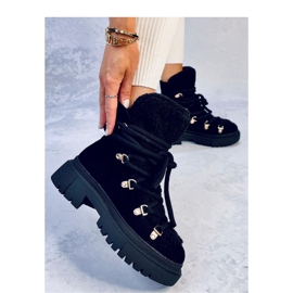 Shea Black sheepskin snow boots - Inello 2