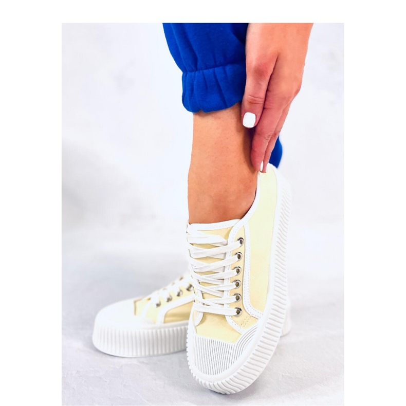 Women's platform sneakers Dors Yellow - Inello 2
