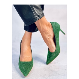 Women's iridescent Maineri Green high heels - Inello 2