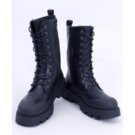 Knight Black boots with lace-up boots - Inello 1