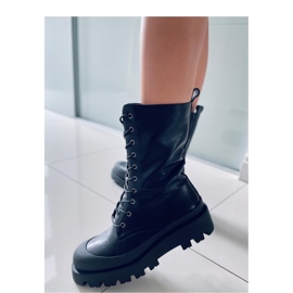 Knight Black boots with lace-up boots - Inello 2