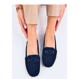 Trabei Navy suede women's moccasins - Inello 1