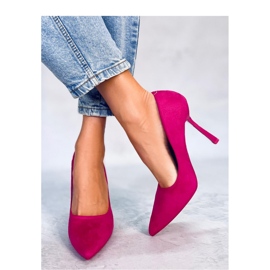 Camerin Fuchsia women's suede high heels - Inello pink 1