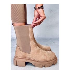 Magers Khaki high-top Chelsea boots - Inello beige 2