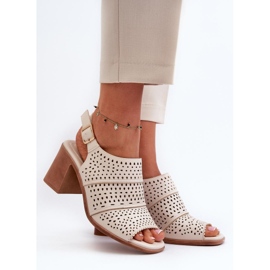 Sandals Model Sergio Leone SK565 Light Beige - Step in style 1