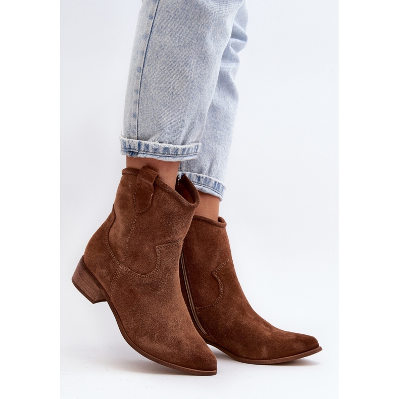 Boots Model Zazoo 3329 Brown Suede - Step in style 1