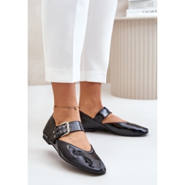 Ballet flats Model Azirae 6689 Black Lakiert - Step in style 1