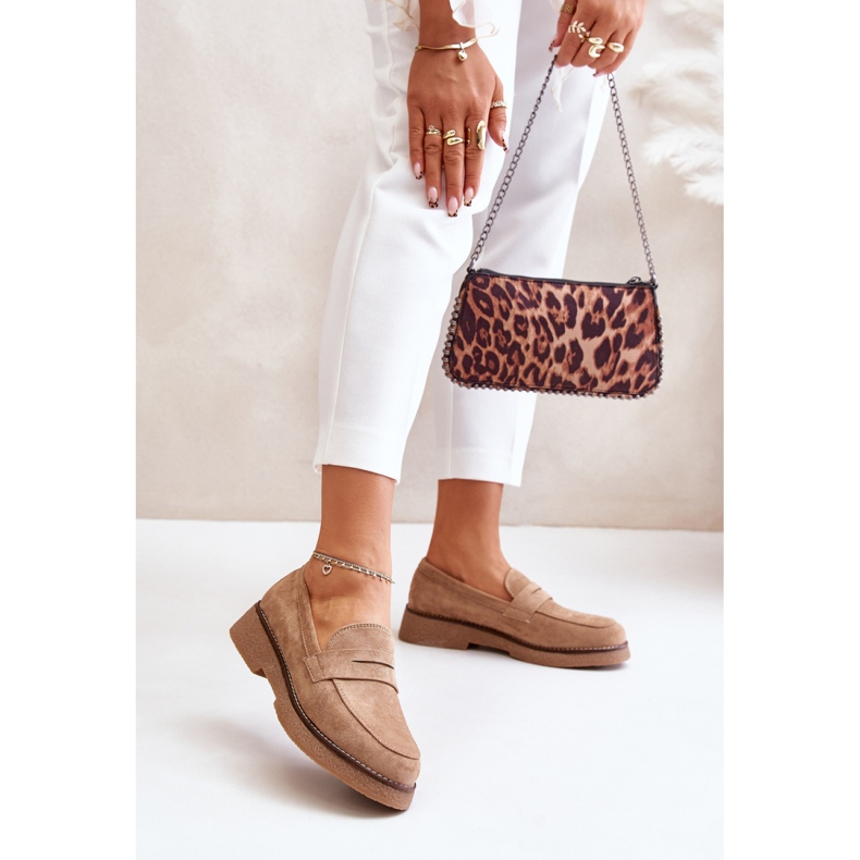 Moccasins Model Belania C-528 Beige - Step in style 1
